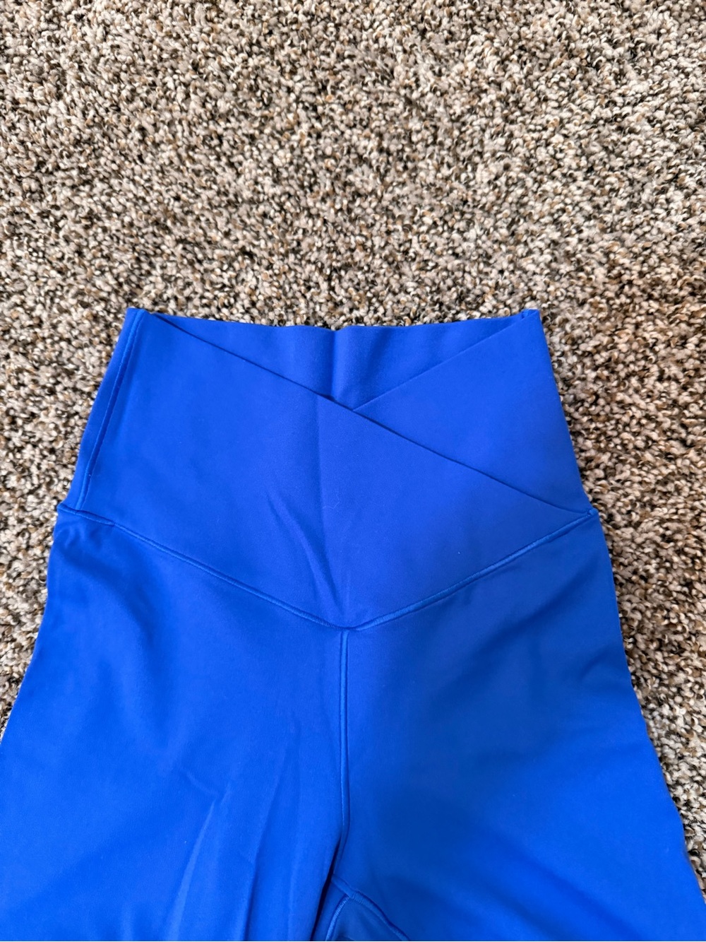 aerie offline Royal Blue High-Rise Bike Shorts with Cross Waist XSMALL - Picture 4 of 6